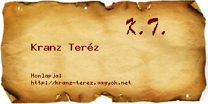 Kranz Teréz névjegykártya